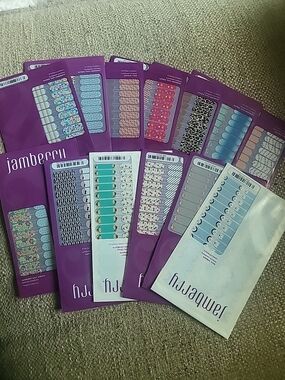 Jamberry Jr. Nail Wraps Lot — 13 Full Sheets